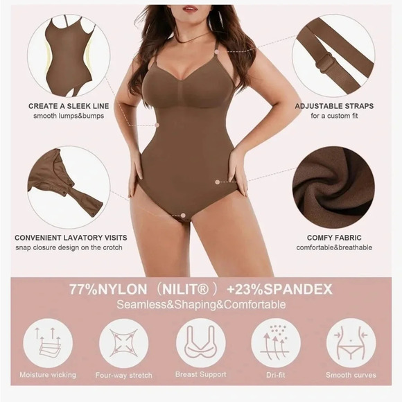 Shapewear Bodysuit for Women VIRAL DAZZLE FAIRY thongTummy Control Low seamless - Picture 8 of 14